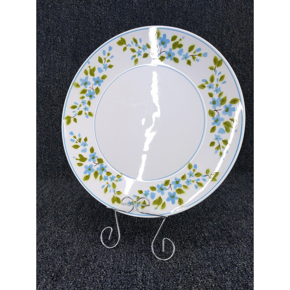 vtg Mikasa Blue Meadow‎ Serving Platter 12 Inch White Floral Cera-Stone 3133-B